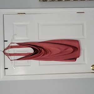 Black Bead| Women Halter Dress|Rustic Orange|Small